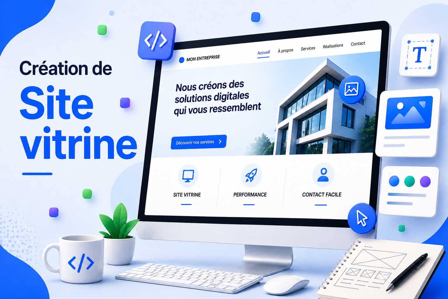 Illustration Créer un site vitrine